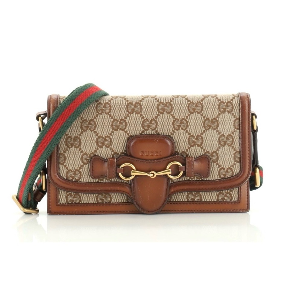 Gucci Lady Web GG Canvas Convertible Wallet